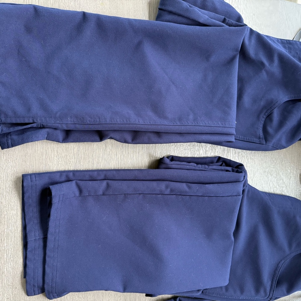 Figs Navy Blue Scrub Pants with Gray Ties - Picture 3 of 7